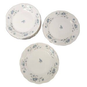 Johann Haviland China Corporation Traditional Fine China Dessert Plates Blue Ros